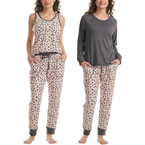NWT Karen Neuburger Women's 3-Piece Printed Soft Pajama Lounge Set - Picture 1 of 7